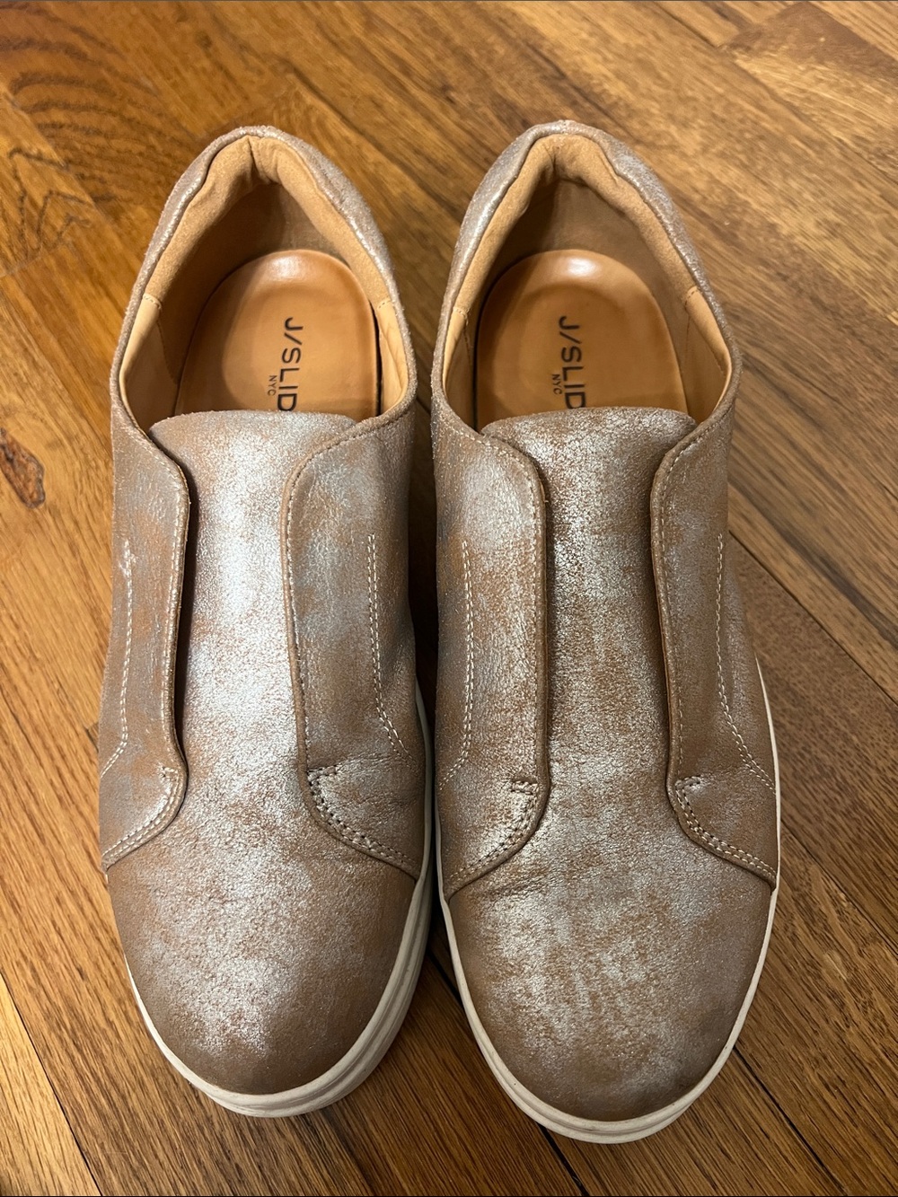 J/SLIDES Women's Metallic Slip-On Sneakers